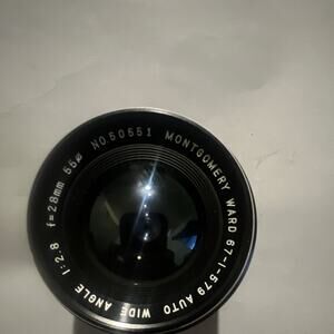 Montgomery Ward Wide Angle Auto Lens 28mm f/2.8 Manual Focus 67-I-579 55mm